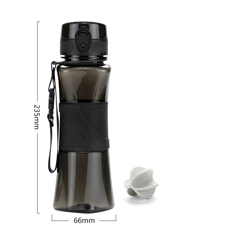 Water Bottle Protein Shaker Creative 6 Colors BPA Free 350/500 ml Black