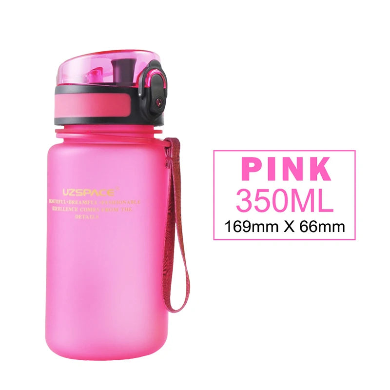 UZSPACE 350ML Kids Water bottle Tritan BPA Free Pink 350ml