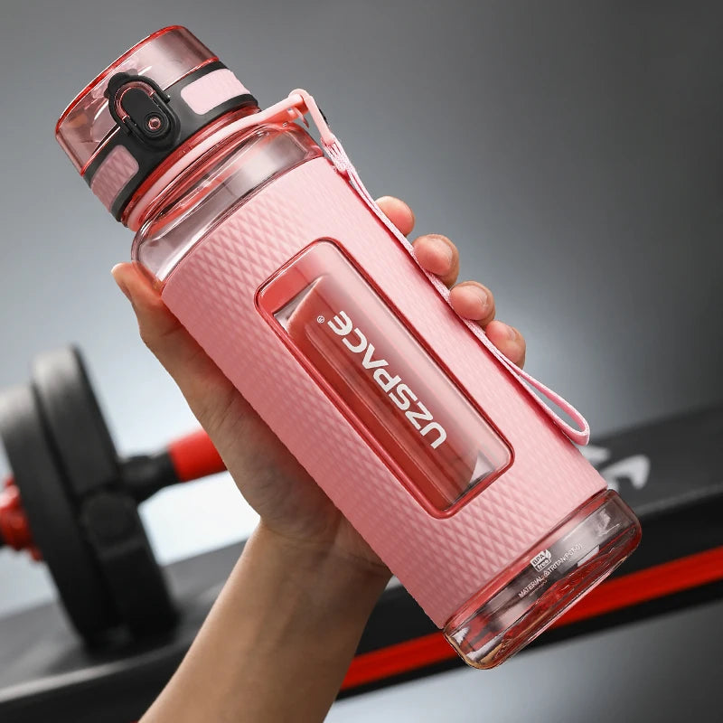 UZSPACE Sport Water Bottles BPA Free Portable Glow Pink