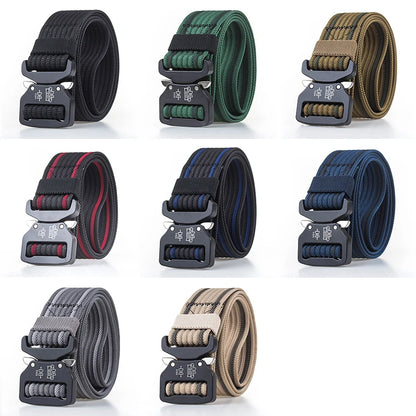 Retro Police Tactical Belt Strong 1200D Real Nylon Rust-Proof Metal Quick Release Buckle