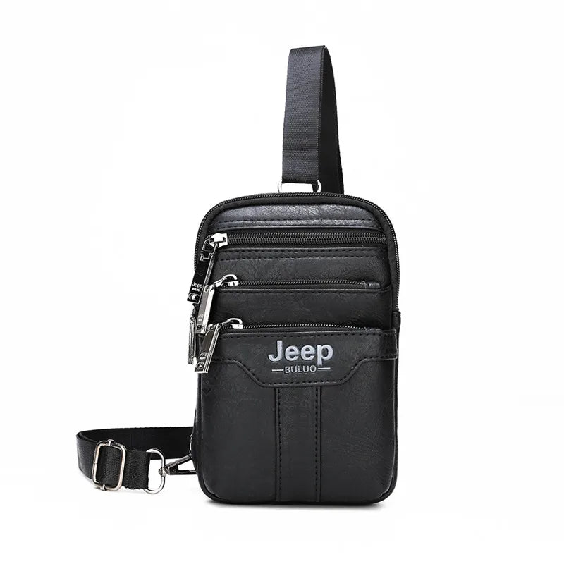 JEEP BULUO Multi-function Small Sling Chest Bag 577-Black