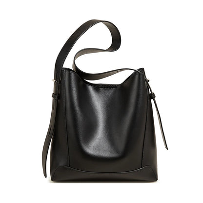 FOXER Lady Fashion Retro Shoulder Bag Large Capacity Black