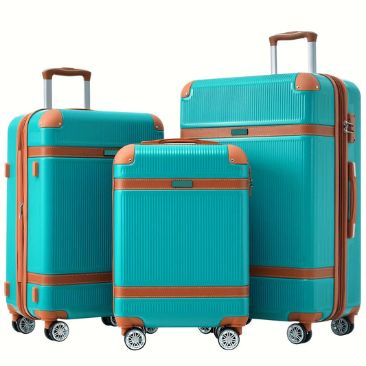 Hard shell Suitcase Set 3-piece 8-wheel with TSA lock Lightweight 20/24/28" 161 Luggage OK•PhotoFineArt OK•PhotoFineArt