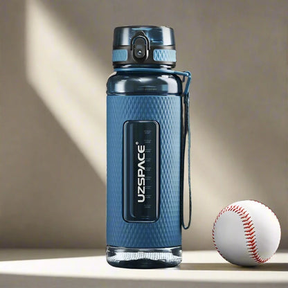 Water Bottle BPA Free Large Capacity Leak-Proof Drinking 1100ml Clitoria Blue