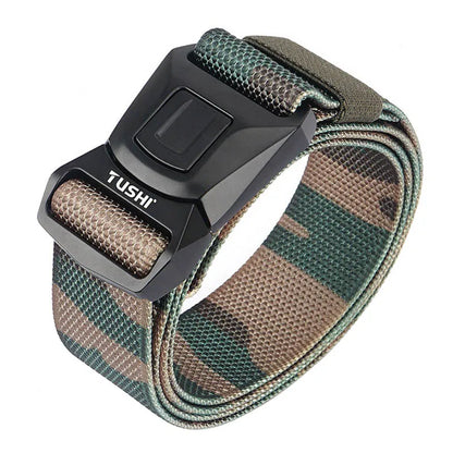 VATLTY Camo Military Tactical Belt Strong Real Nylon Anti-rust Alloy Buckle Khaki 4 125cm