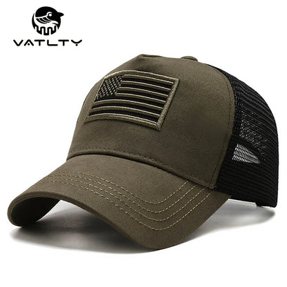 VATLTY Mesh Cap for Men High Quality Cotton Tactical Outdoor Caps Summer