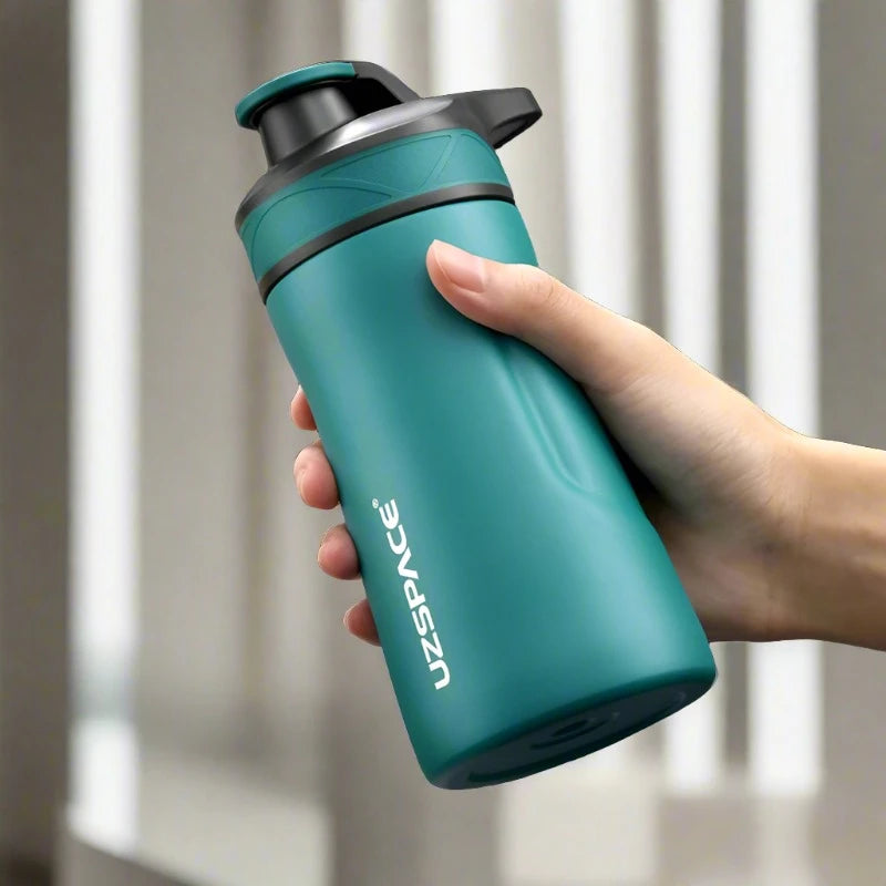 UZSPACE Thermos Stainless Steel Vacuum Flask Cup Flip 350ml Cyan 401-600ml