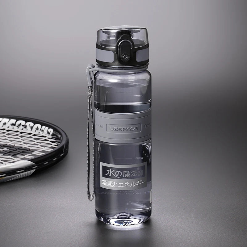 Water Bottle 1 litre Plastic Ditect Drinking Sports BPA Free 500ml Grey 350-1000ml
