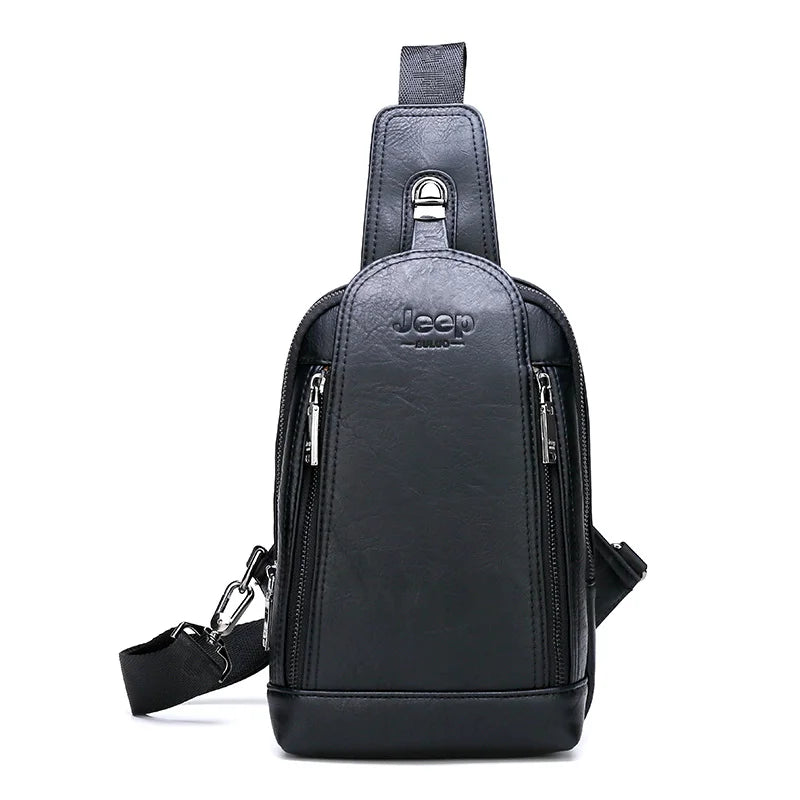 JEEP BULUO Travel Hiking Messenger Shoulder Bag 881-Black