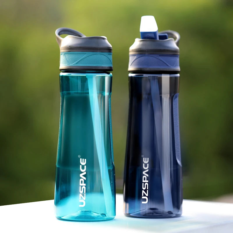 New UZSPACE 530ml Sport Water Bottle With Straw BPA Free