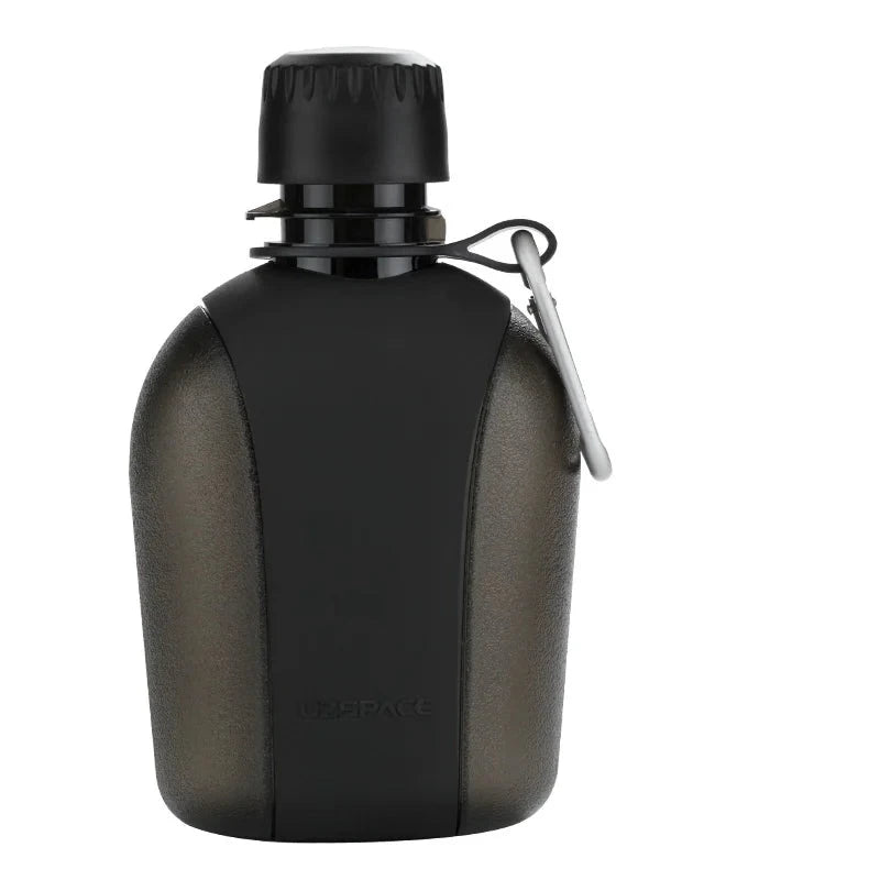 UZSPACE Military Water Bottle Protein Shaker 500/600/1000ml Eco-friendly Tritan BPA Free Black