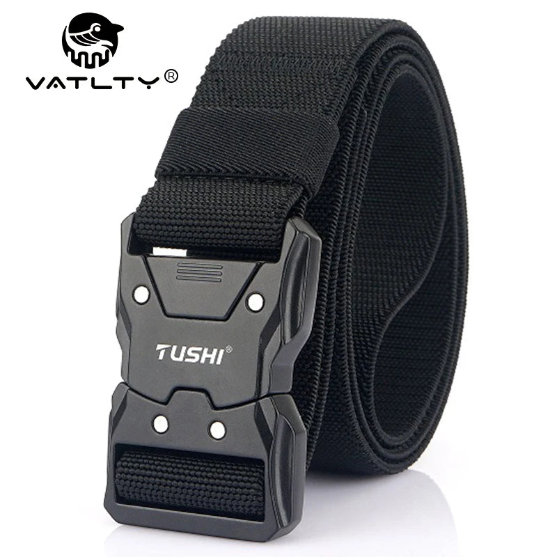 VATLTY New Unisex Elastic Belt Hard Metal Buckle / Military Tactical Belt Casual Waistband