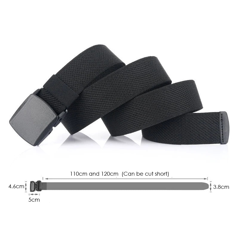 VATLTY Metal Free Stretch Belt Strong Nylon Quick Release Buckle Unisex