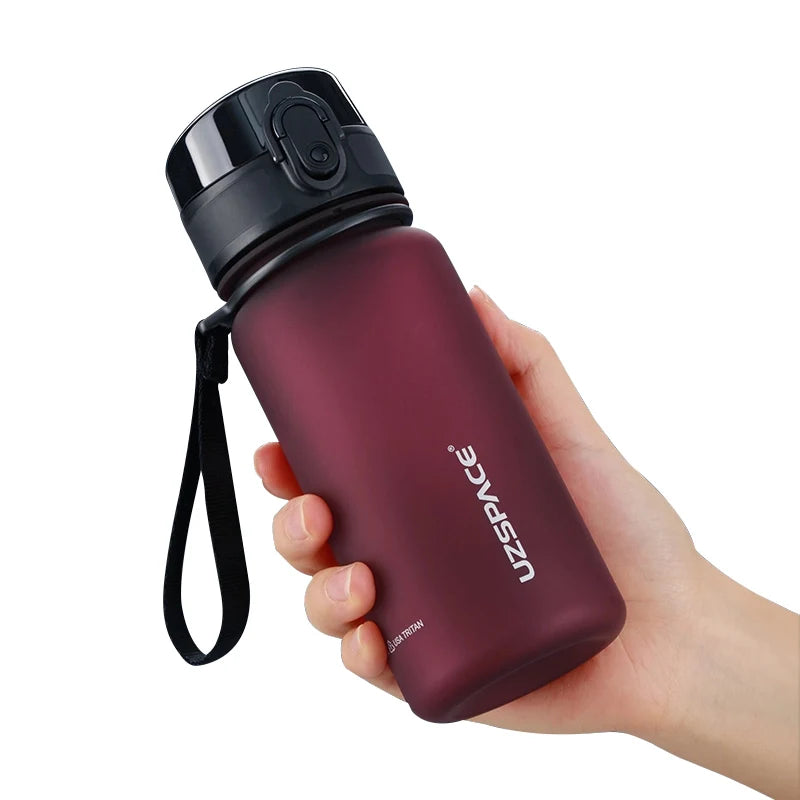 UZSPACE 350ML Kids Water bottle Tritan BPA Free Deep Red 350ml