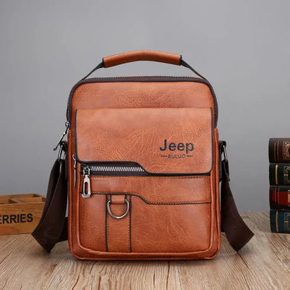 JEEP BULUO Luxury Brand Men's Handbag JP18260 Khaki