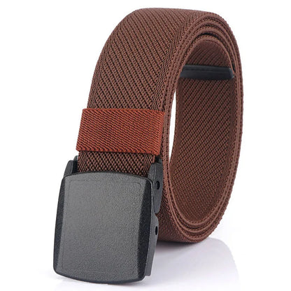 VATLTY Metal Free Stretch Belt Strong Nylon Quick Release Buckle Unisex brown
