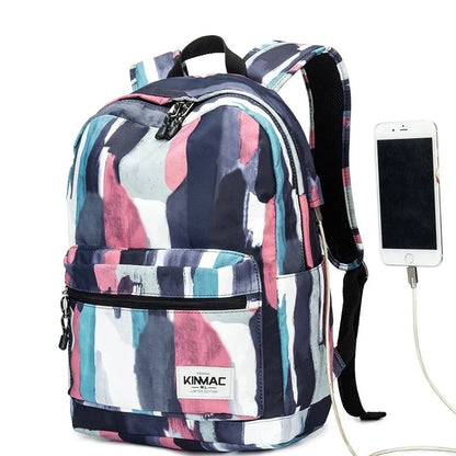 Kinmac Brand Backpack Laptop Bag 14,15.6 Inch, Case For Macbook, School Backpack Graffiti 15-16 inch