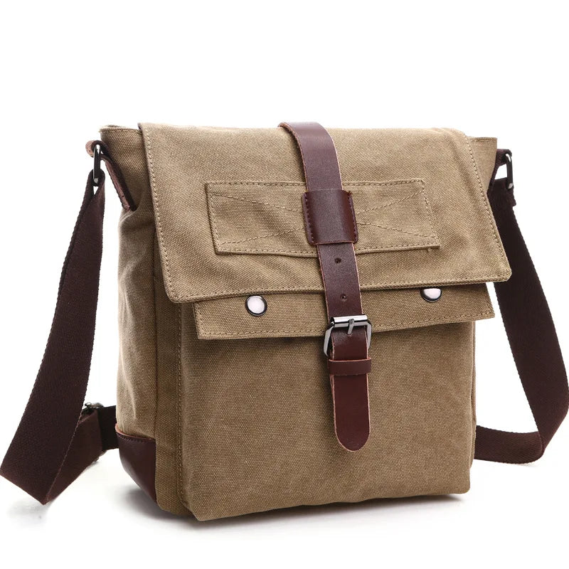 Business Messenger Bags For Men khaki small