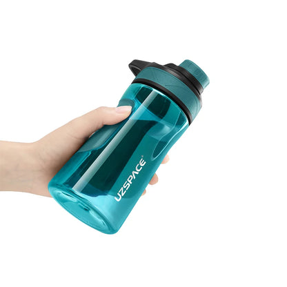 New UZSPACE Water Bottle BPA Free Shaker Portable 9009 Cyan 500ML 500-800ml