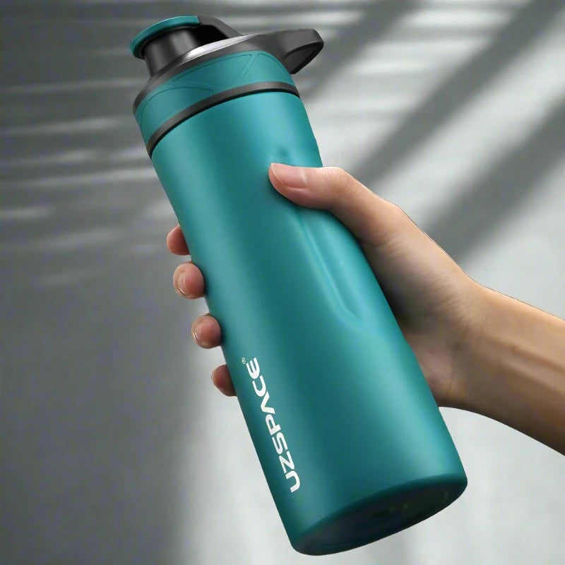 UZSPACE Thermos Stainless Steel Vacuum Flask Cup Flip 520ml Cyan 401-600ml