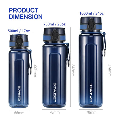 High Capacity Sports Water Bottle 1000ML Protein Shaker BPA Free