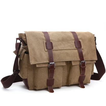 Business Messenger Bags For Men khaki big