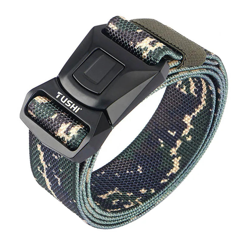 VATLTY Camo Military Tactical Belt Strong Real Nylon Anti-rust Alloy Buckle Khaki 3 125cm