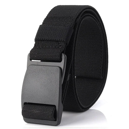 Metal-Free Stretch Belt High Quality Hard Nylon Quick Release Buckle black 120cm