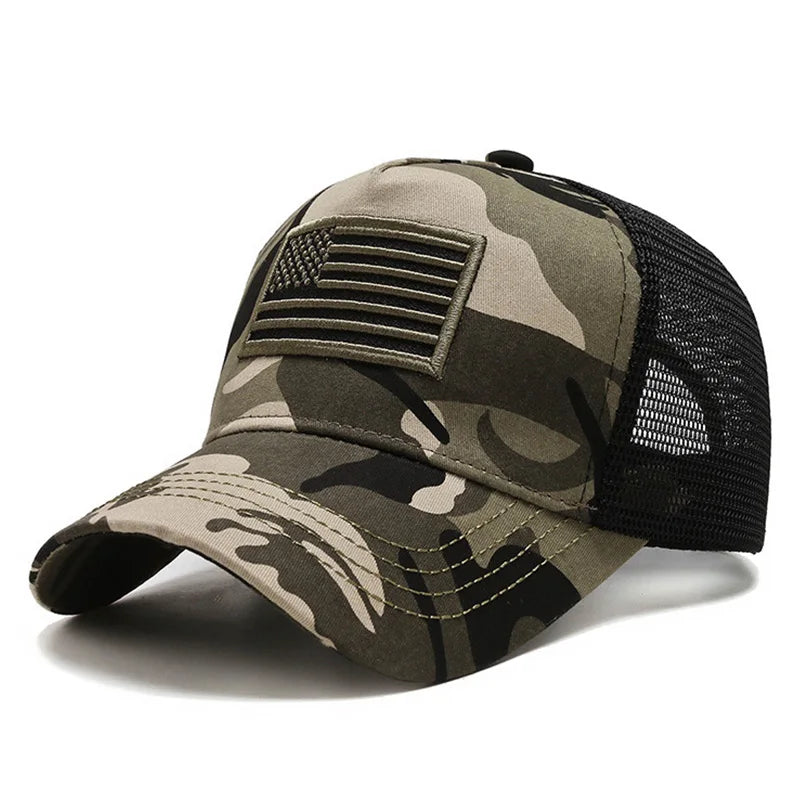 VATLTY Mesh Cap for Men High Quality Cotton Tactical Outdoor Caps Summer camouflage 56 to 60cm
