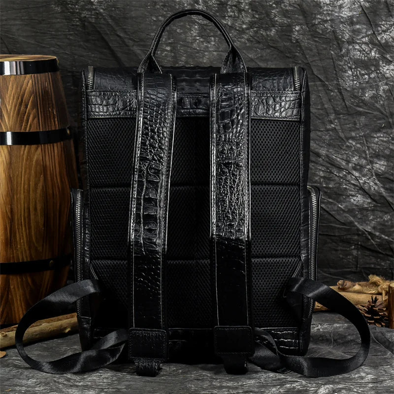 Luufan Men's Bag 100% Backpack Genuine Leather Rucksack For Teenager Bookbag Retro Crazy Horse Leather Men Schoolbag New Daypack