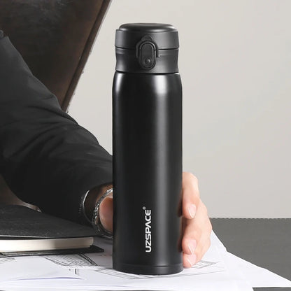 UZSPACE Business Sport Water Bottle Vacuum Flask Stainless Steel