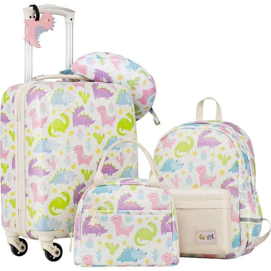 Kid’s Luggage Set 5 Piece Suitcase Set 16’’ Carry on Hardside Spinner Toddler Luggage Travel Rolling Luggage 102 OK•PhotoFineArt OK•PhotoFineArt