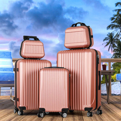 Luggage 5 Piece Sets 12/14/20/24/28", Hard Shell Luggage Set Carry on TSA Lock 139 Luggage OK•PhotoFineArt OK•PhotoFineArt