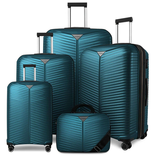 Luggage Sets 5 Piece, Expandable (Only 24"&28") PP Suitcase With Spinner Wheels, TSA Lock Durable 197 Luggage OK•PhotoFineArt OK•PhotoFineArt