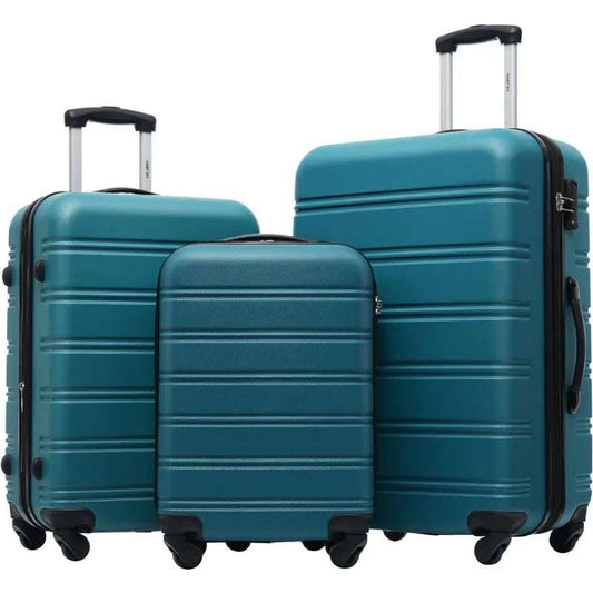 Luggage Sets of 3 Piece Carry on Suitcase Airline Approved,Hard Case Expandable Spinner Wheels (Blue Green) 144 Luggage OK•PhotoFineArt OK•PhotoFineArt