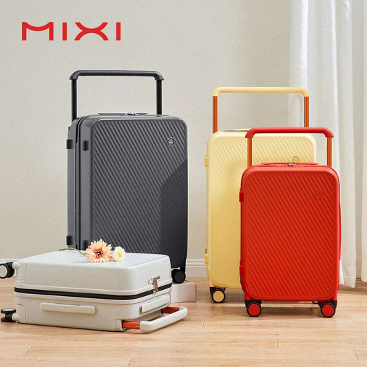 Mixi Gorgeous Wide Handle Suitcase 24" Travel Luggage Rolling Wheels Women Men 20" Carry On Cabin Hardside Patent Design M9276 121 Luggage HANKE OK•PhotoFineArt