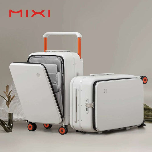 Mixi New Design Wide Handle Suitcase Men Carry-On Luggage Women Travel Trolley Case 20 Inch Cabin PC Aluminum Frame 158 Luggage HANKE OK•PhotoFineArt