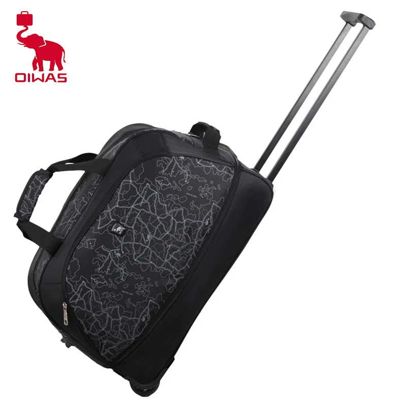 OIWAS Foldable Luggage Bag Travel Duffle Trolley bag