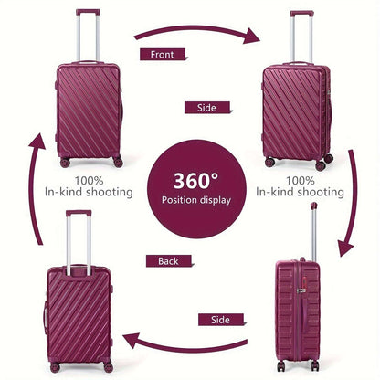 Purple 5-Piece Hardside Luggage Set With Spinner Wheels And TSA Locks, Lightweight Bag With Handle 120 Luggage OK•PhotoFineArt OK•PhotoFineArt