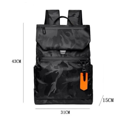 High Quality Waterproof Men's Laptop Backpack USB Charging Camouflage L