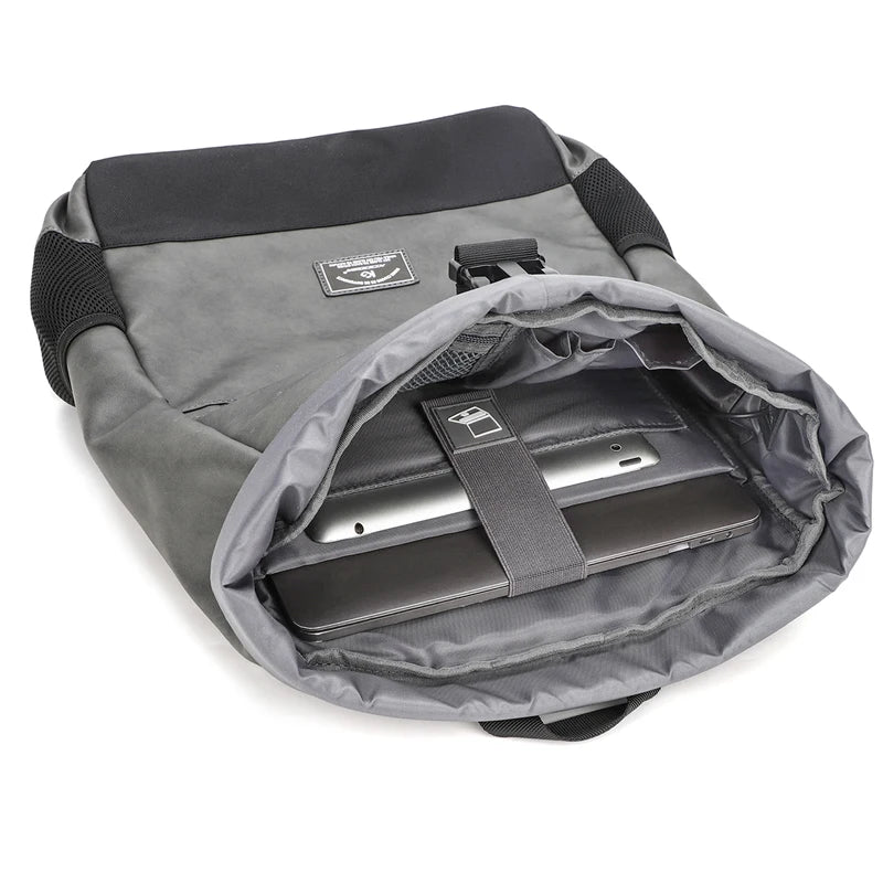 Waterproof usb Computer Backpack PU Leather