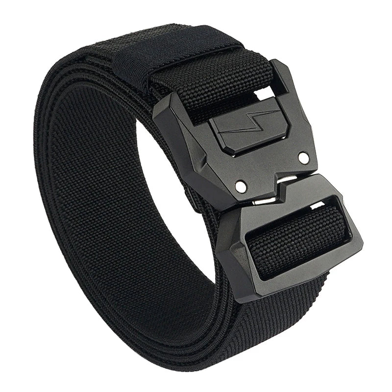 VATLTY 110cm-140cm Men's Elastic Belt Quick Release Alloy Buckle Black