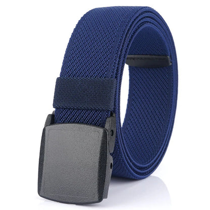 VATLTY Metal Free Elastic Belt Strong Engineering Plastic Quick Release Nylon Buckle Navy blue