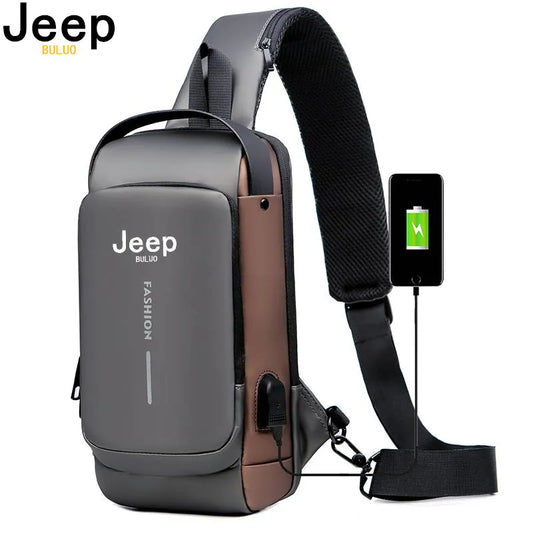 JEEP BULUO Brand High Quality Men Chest Sling Bags Motorcycle