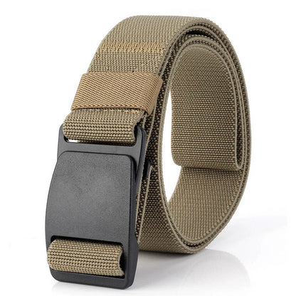 Metal-Free Stretch Belt High Quality Hard Nylon Quick Release Buckle khaki 120cm