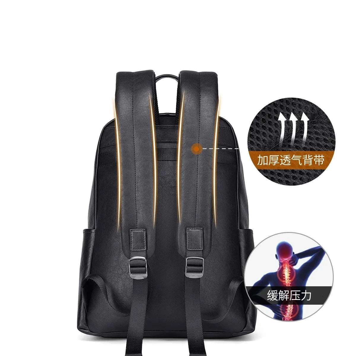 Backpack Genuine Leather Fashion Schoolbag Travel Bag