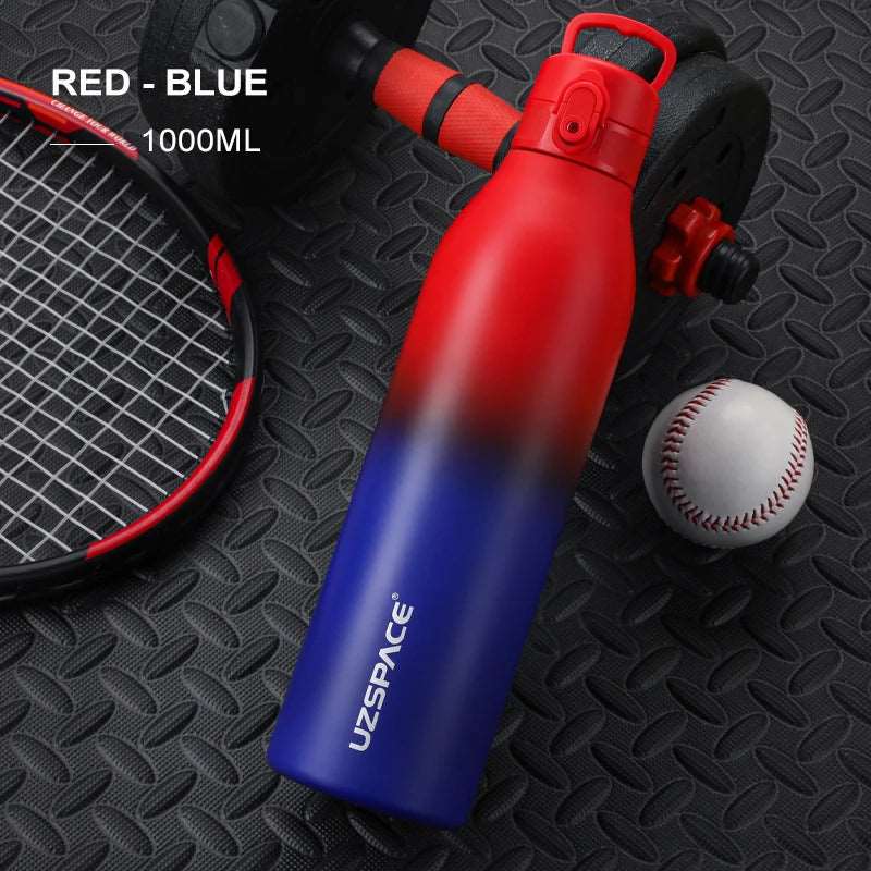 600/1000ml Thermos Flask Double vacuum 316 Stainless Steel 1L Red and Blue 600-1000ml