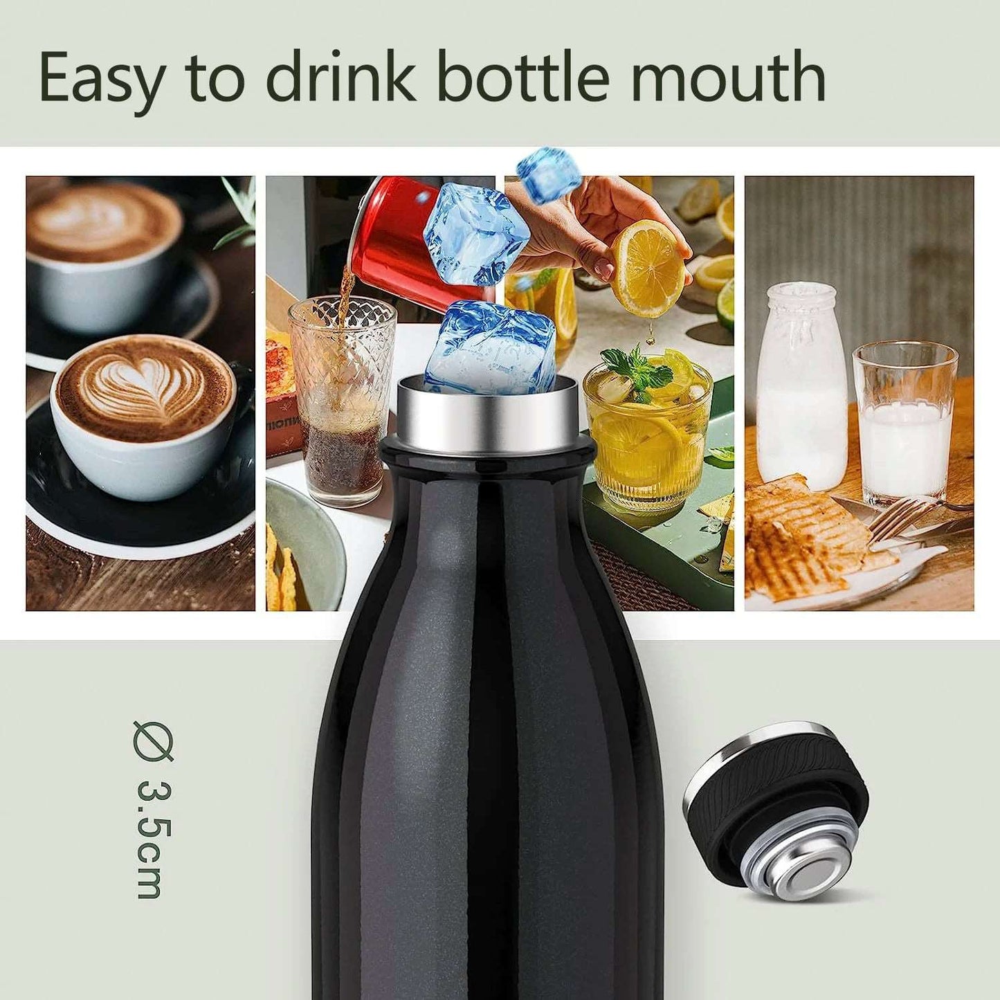 FEIJIAN 1-Liter Vacuum Insulated Cup - Keeps Drinks Cold for 24 Hours
