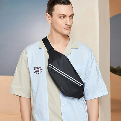 BISON DENIM 2024 New Fashion Designer Chest Bag Men Waist Bag Phone Card Holder Quality Multifunctional Shoulder Crossbody Bag
