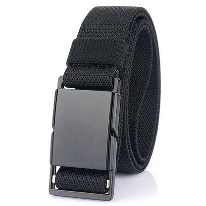 VATLTY Magnetic Elastic Belt Alloy Buckle Quick Release Unisex Black 125cm